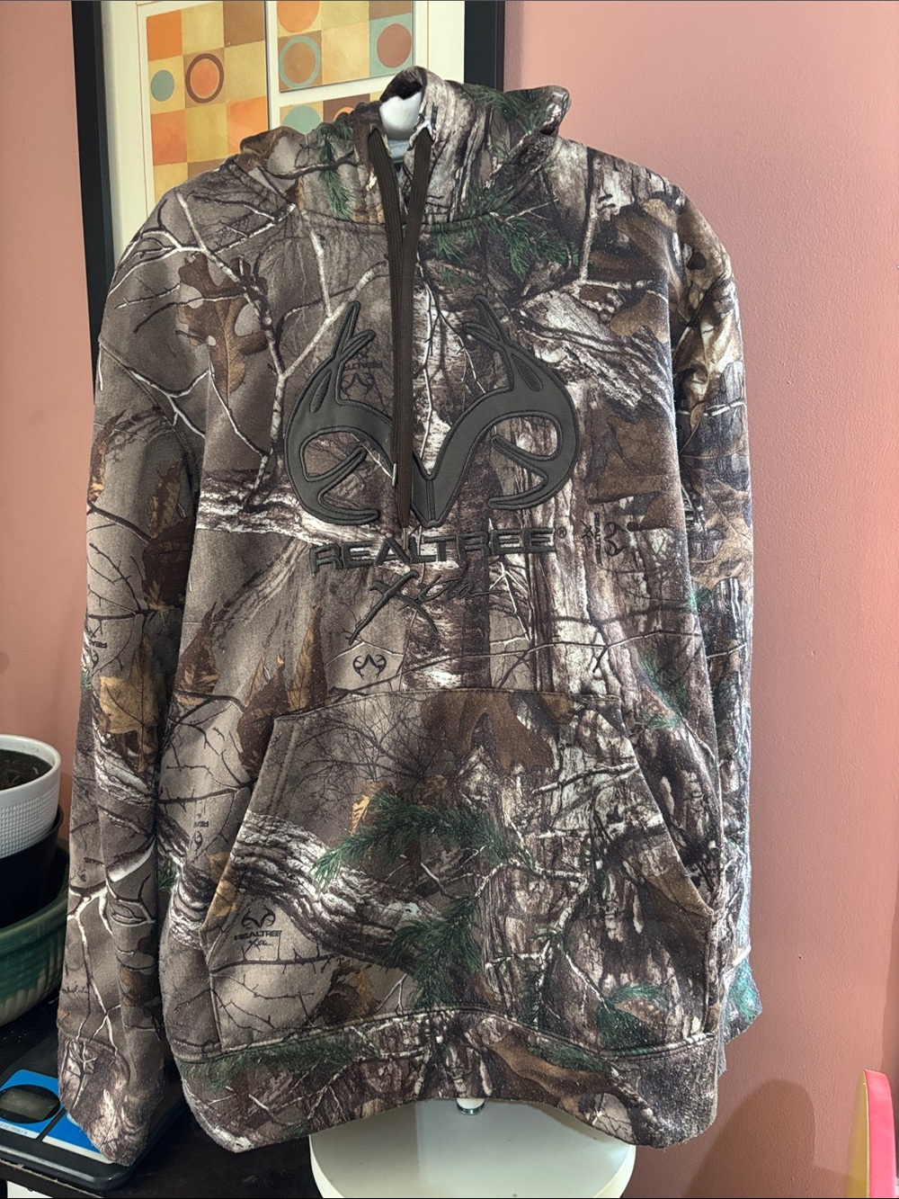 Realtree Camo Hoodie in Brown, Green and Gray Hunting Size Medium